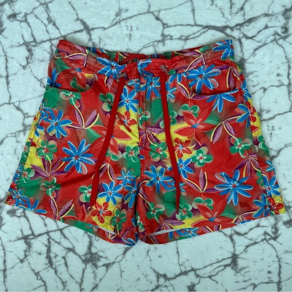 Body Glove Other - BODY GLOVE Swim Board Shorts Women's M Floral Print Red Blue Green Flowers